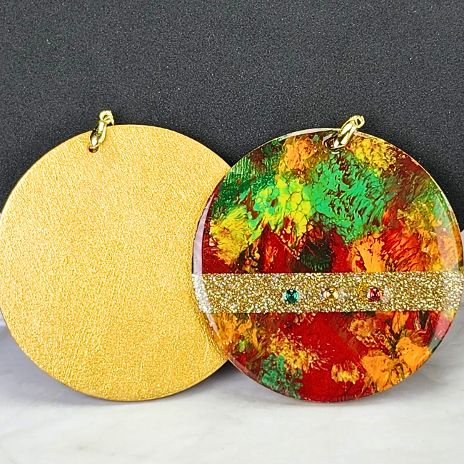 Colorful Round Handcrafted Earrings (W0145)
