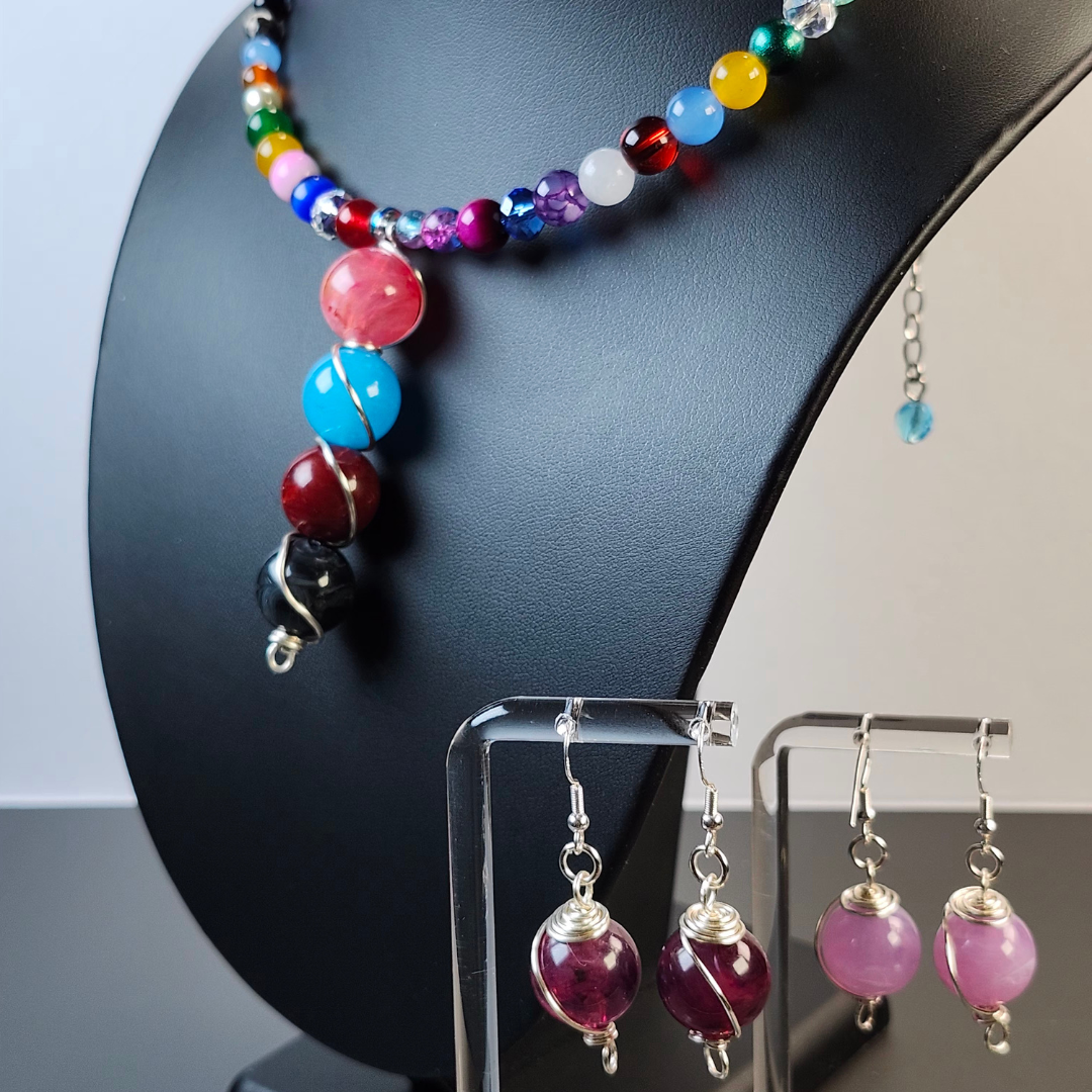 Colorful Beaded Spring-Summer Necklace #4