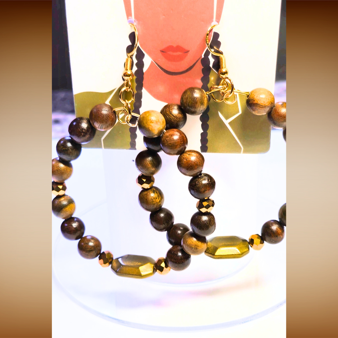 Cool 3-Piece Brown Beaded Bracelet Set