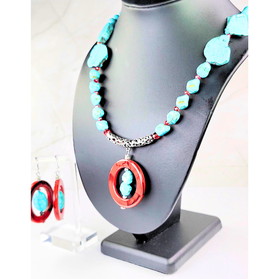 2-Piece Turquoise Statement Set