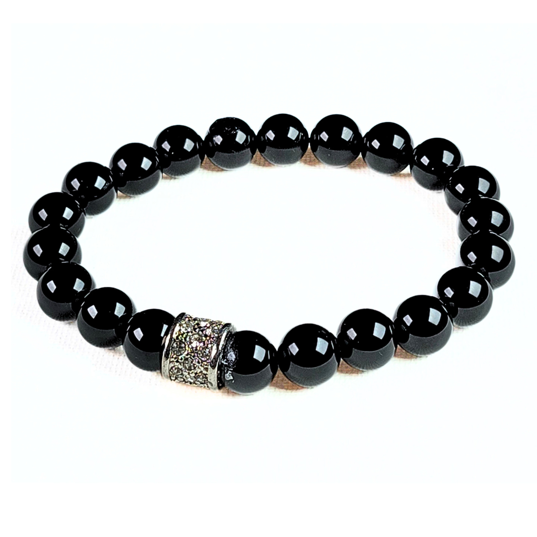 Man's Black Onyx Gemstone Bracelet #3