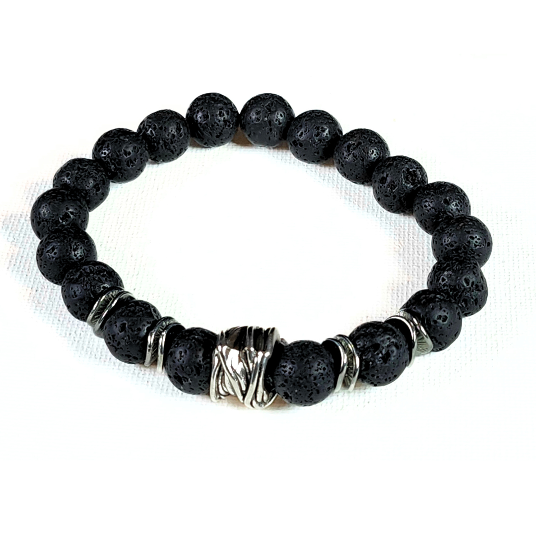 Man's Cool Lava Stone Bracelet #2