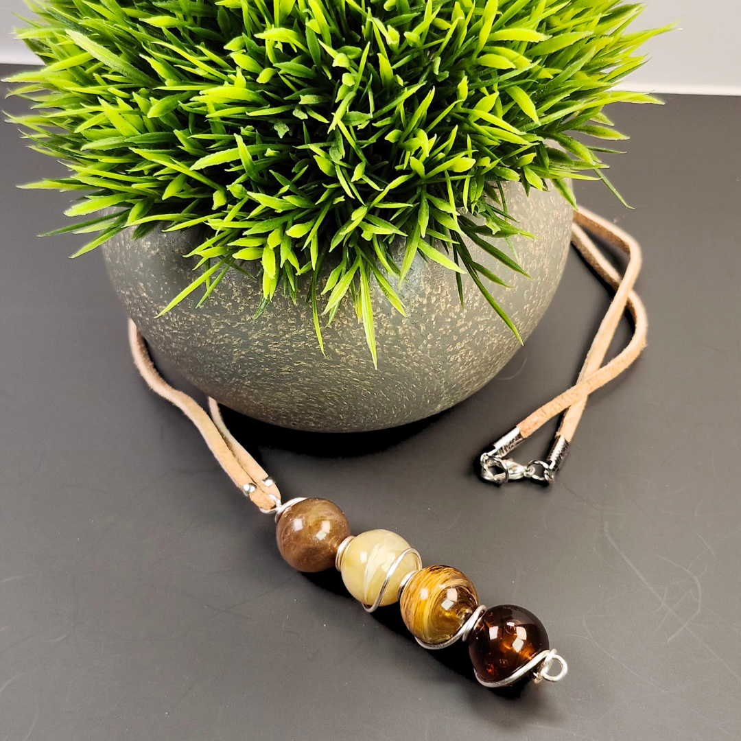Man's Abstract Wire-Wrapped Pendant