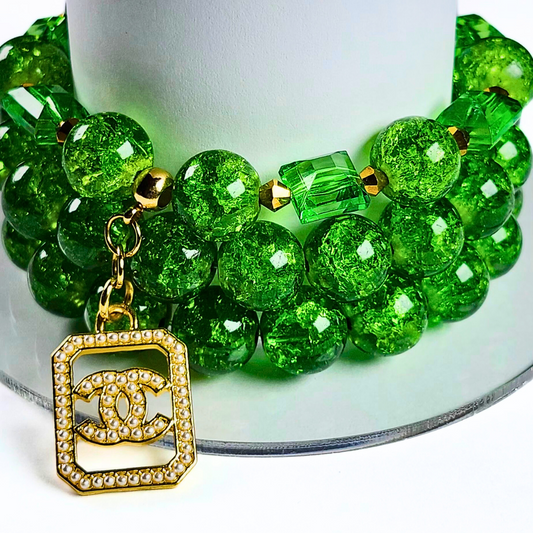 Super Exquisite 3-Piece Green Bracelet Set