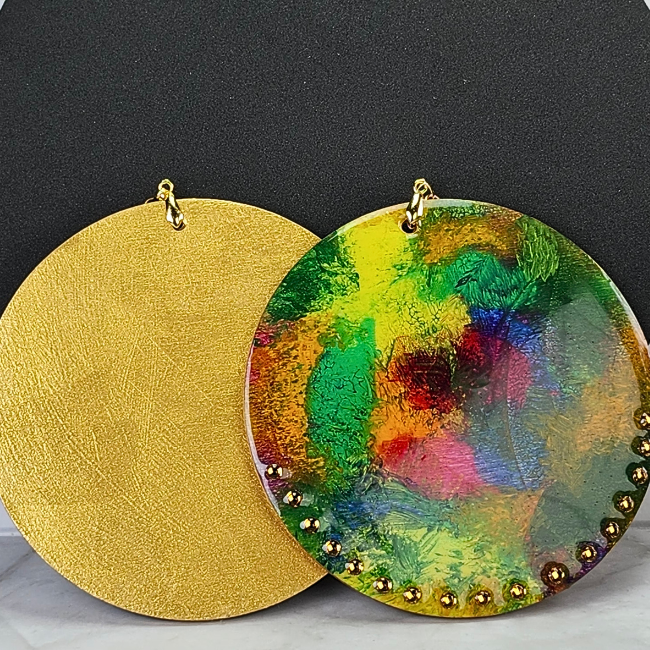 Colorful Abstract Earrings (W0144)