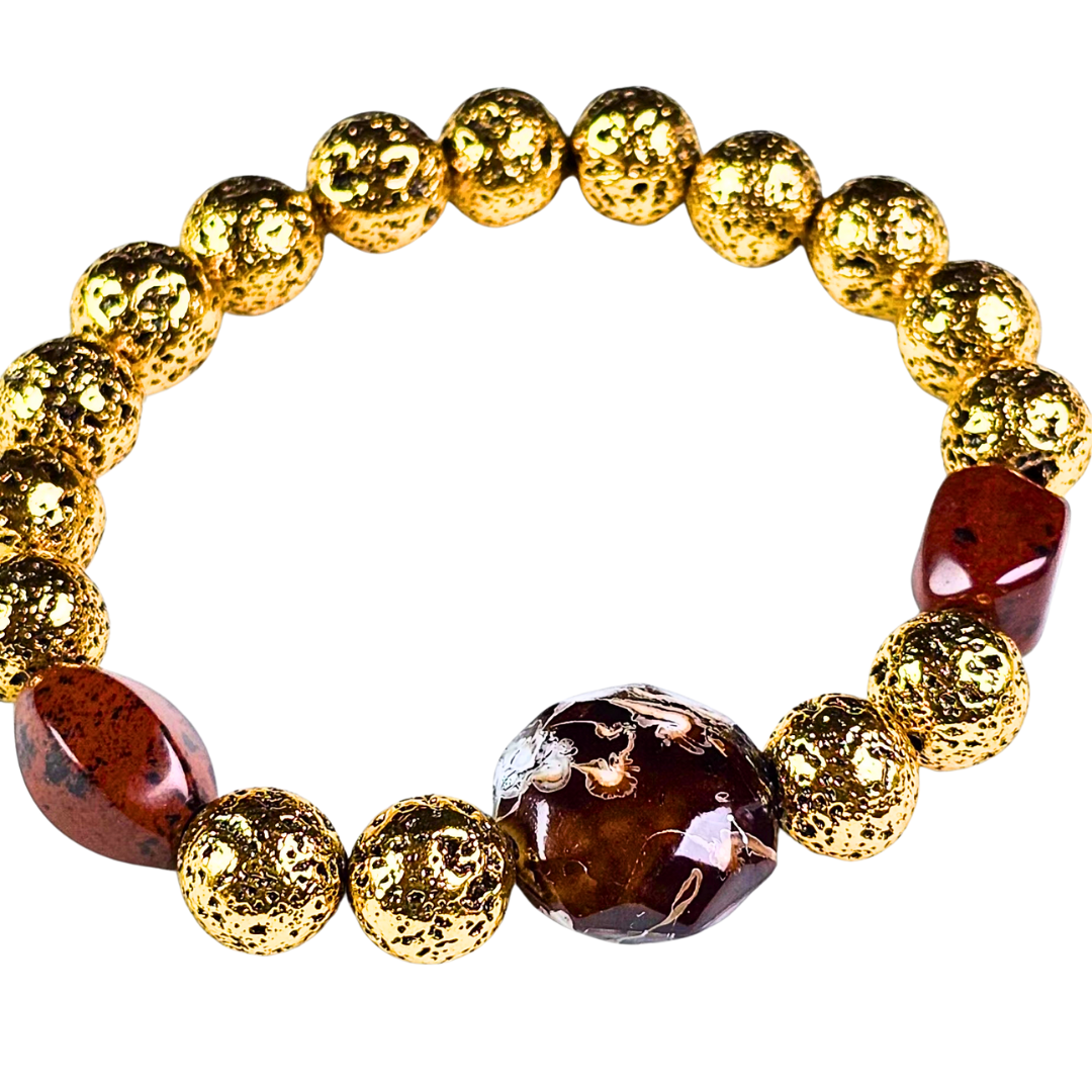 Extravagant Brown Bead Bracelet Set #2