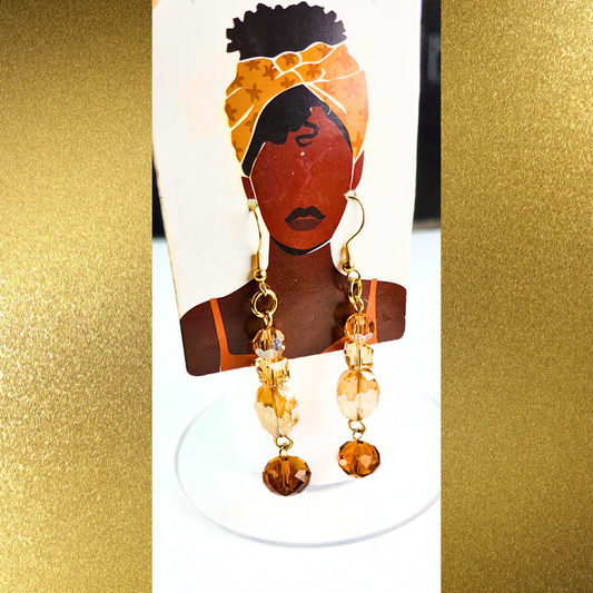 Stunning Long Dangle Crystal Earrings #2