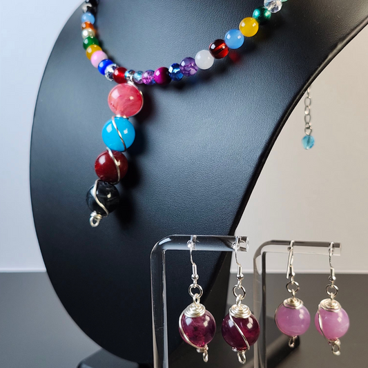 Colorful Beaded Spring-Summer Necklace #4