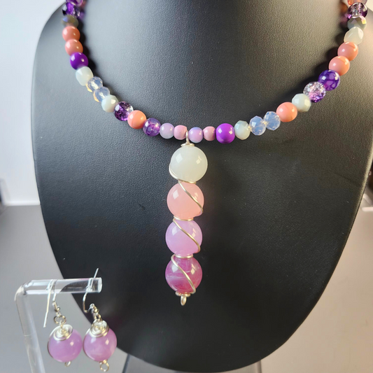 Colorful Beaded Spring-Summer Necklace #1