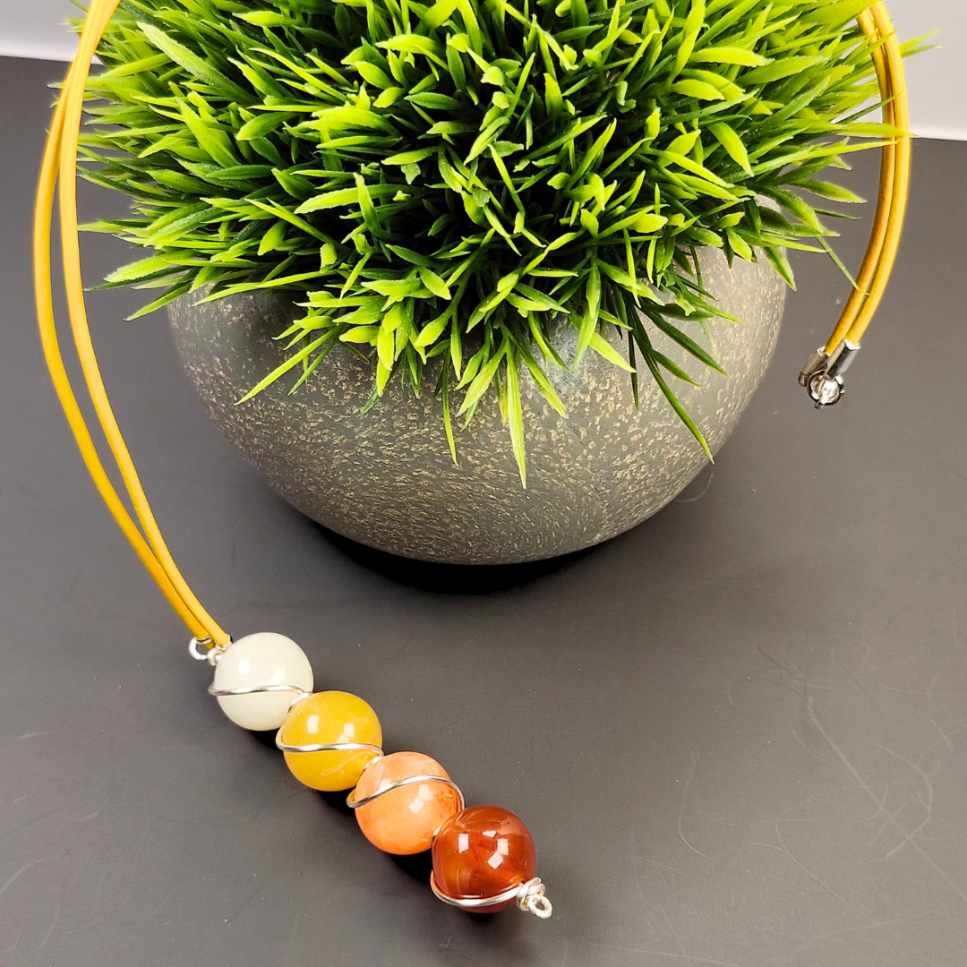 Unisex Wire-Wrapped Pendant Necklace #1