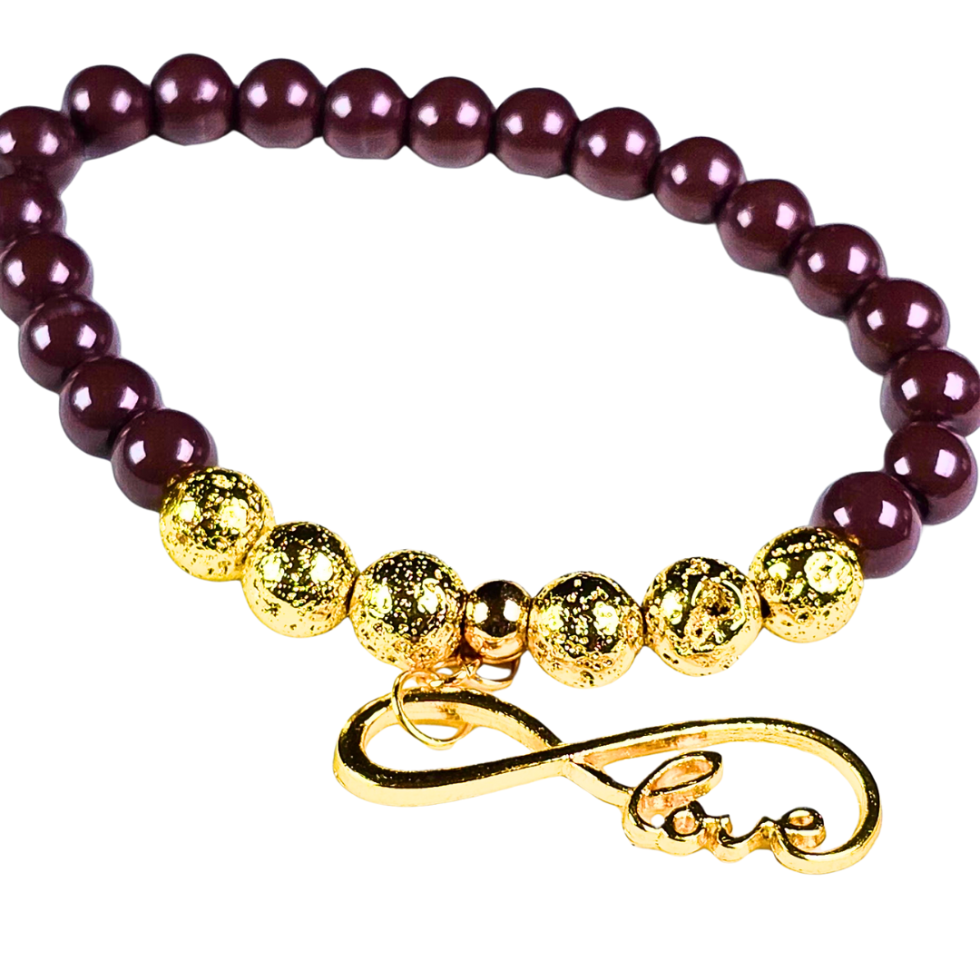 Extravagant Brown Bead Bracelet Set #1