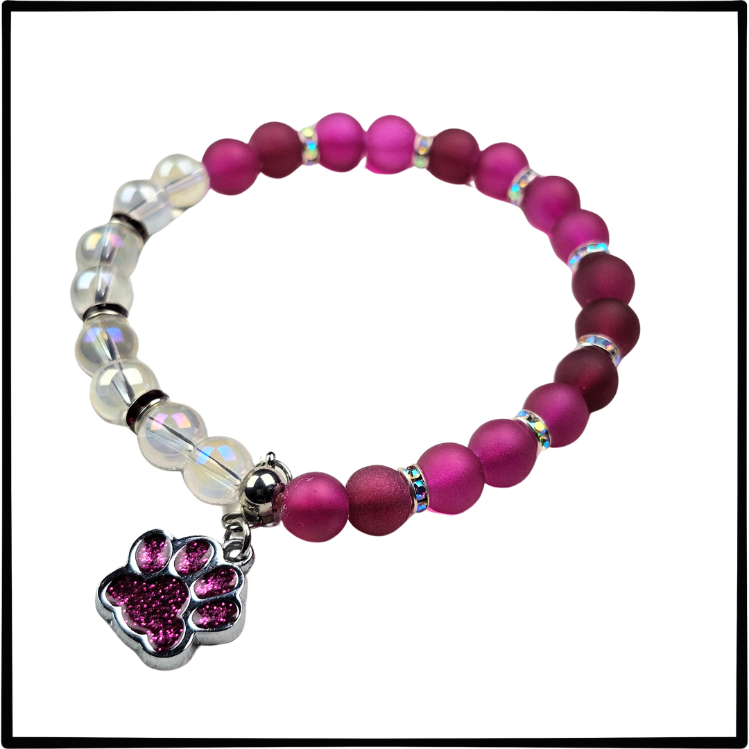 Stunning Dk. Maroon "Pet Lovers" Bracelet #2
