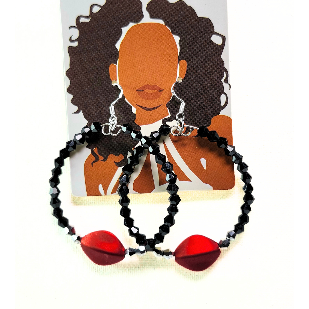 Jazzy Red-Black Jewelry Set #1