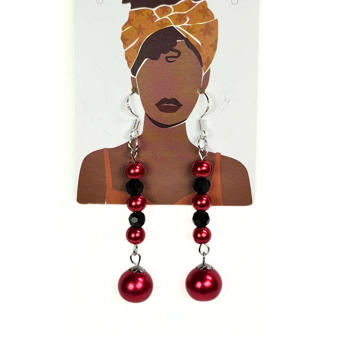 Jazzy Red-Black Jewelry Set #3