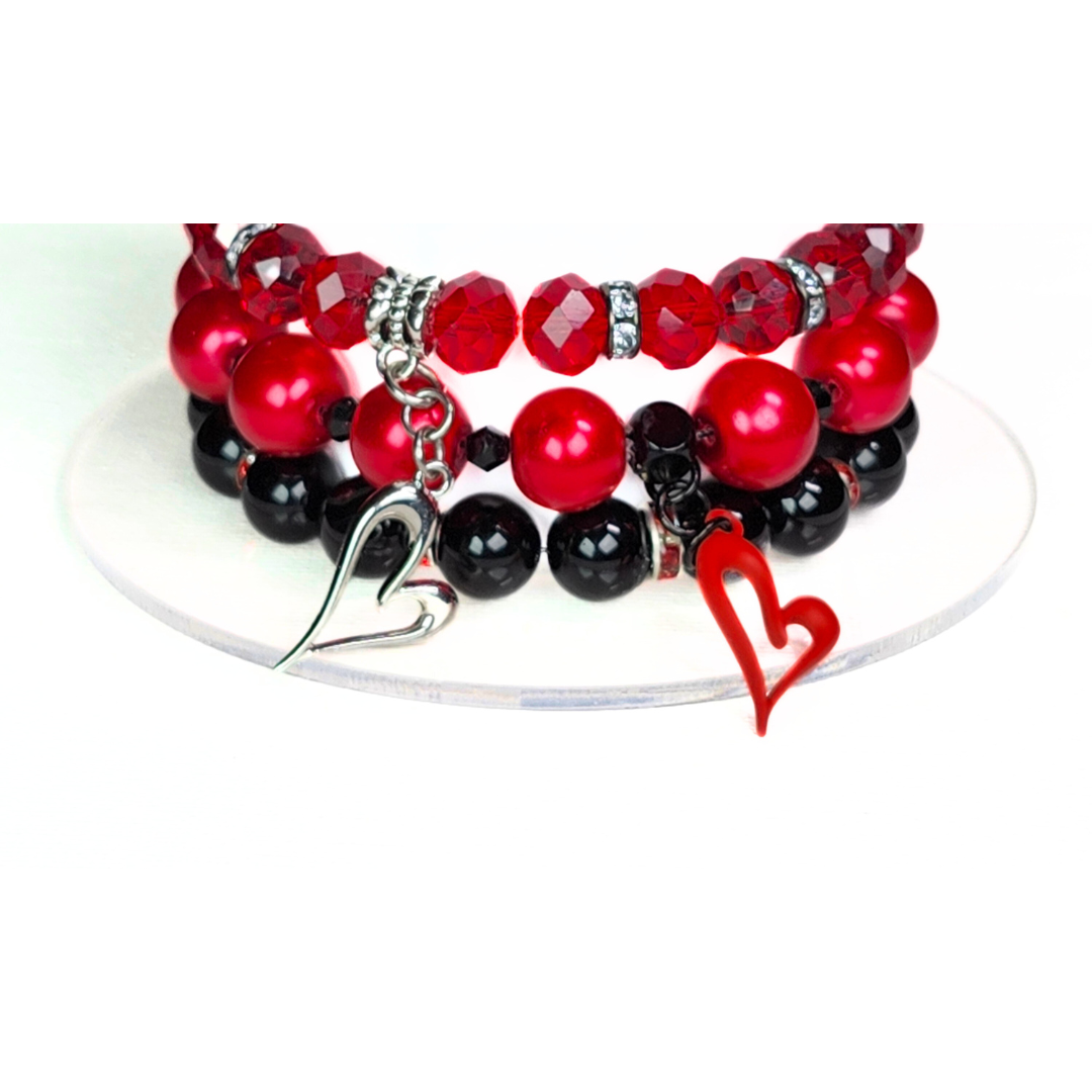 Jazzy Red-Black Jewelry Set #3