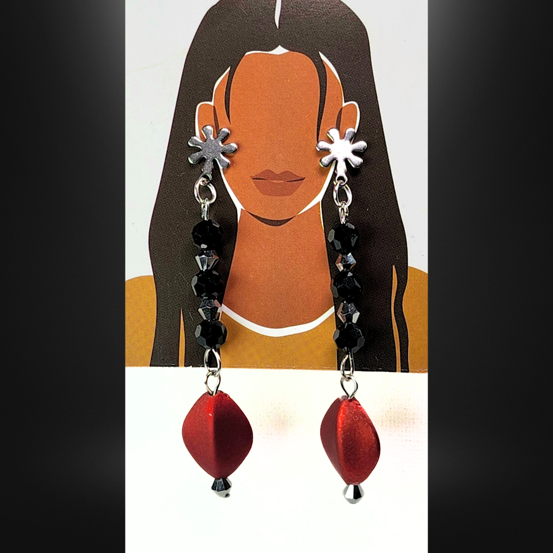 Jazzy Red-Black Jewelry Set #1