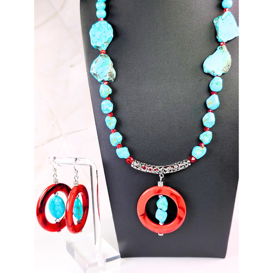 2-Piece Turquoise Statement Set