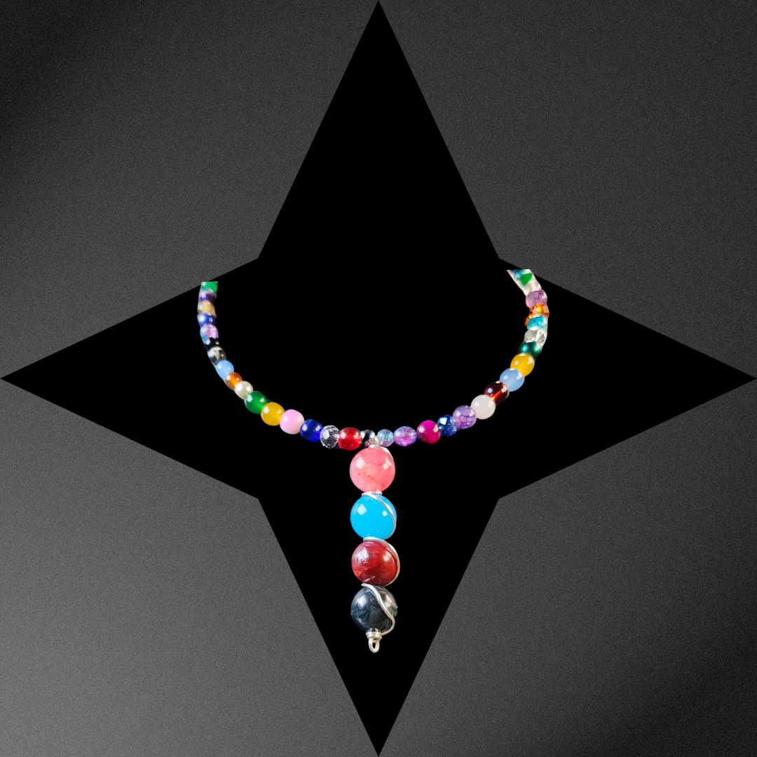 Colorful Beaded Spring-Summer Necklace #4
