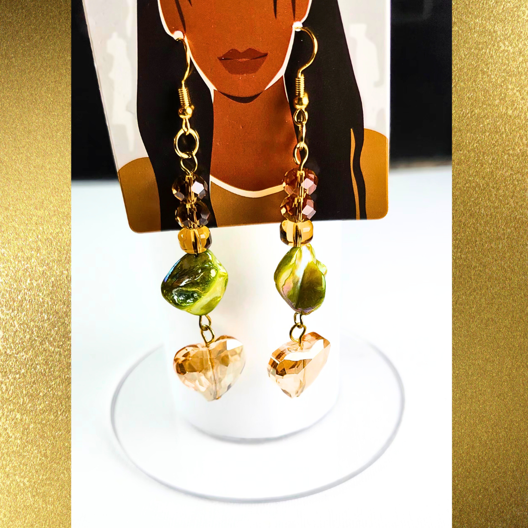 Stunning Long Dangle Crystal Earrings