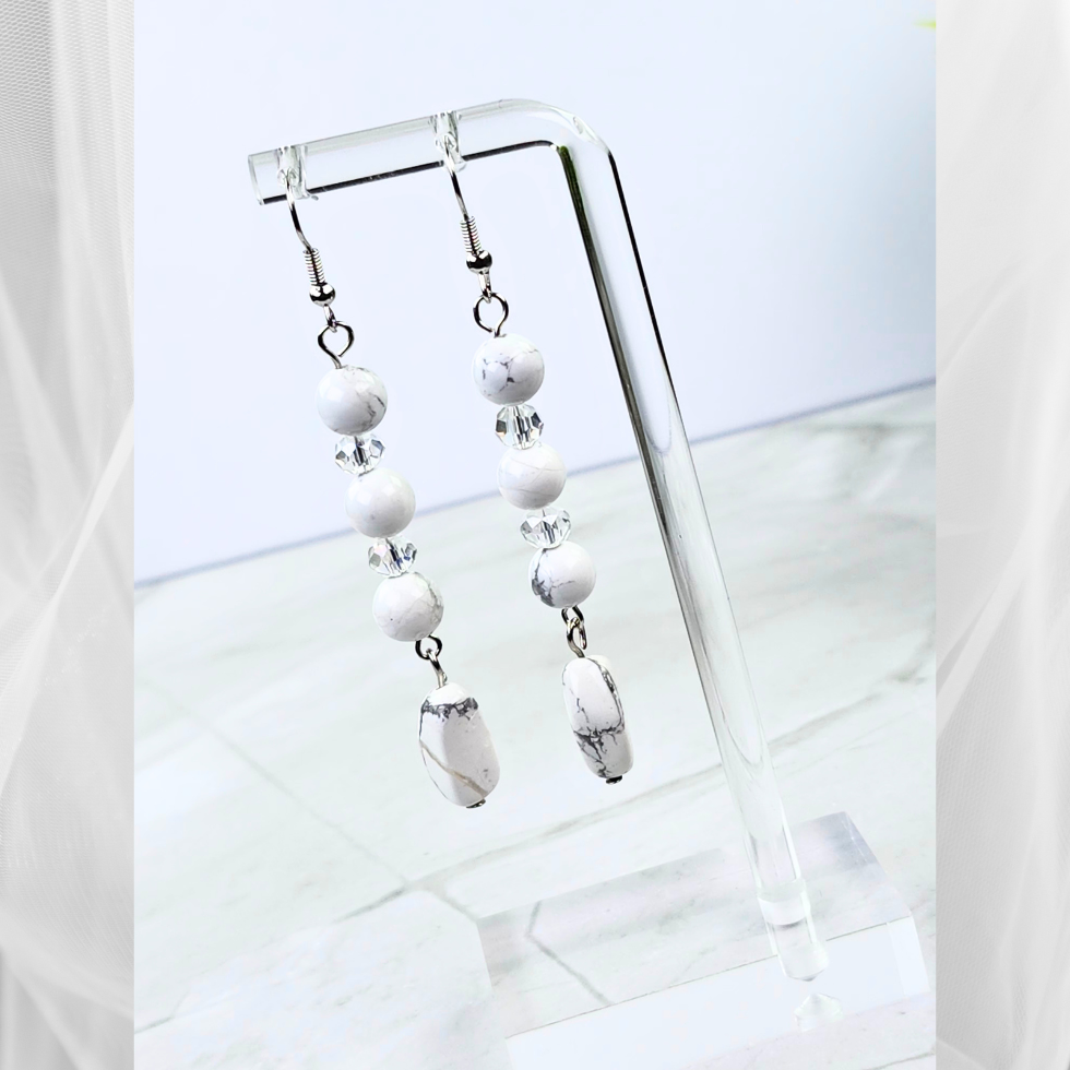 Cool White Choker-Necklace Set (W0143)