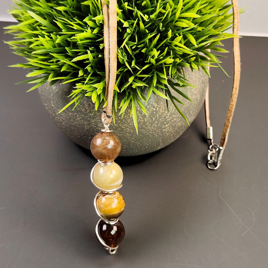 Man's Abstract Wire-Wrapped Pendant